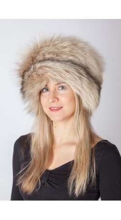 Arctic cream fox fur hat